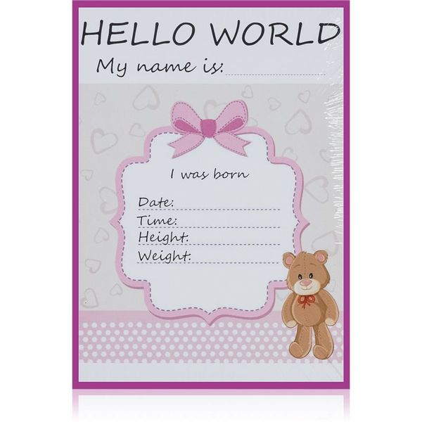 KidPro KidPro Milestone Cards Bear For a Baby Girl kartice z mejniki