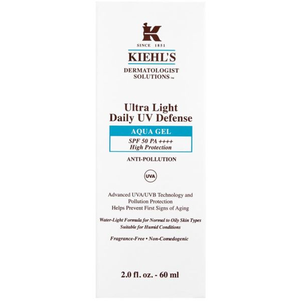 Kiehl's Kiehl's Dermatologist Solutions Ultra Light Daily UV Defense Aqua Gel SPF 50 PA++++ ultra lahki zaščitni fluid za vse tipe kože, vključno z občutljivo
