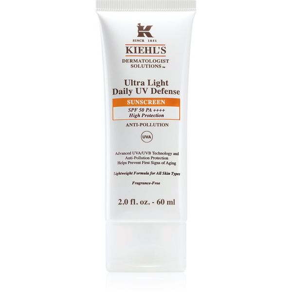 Kiehl's Kiehl's Ultra Light Daily UV Defense ultra lahki zaščitni fluid za vse tipe kože, vključno z občutljivo kožo SPF 50+ 60 ml