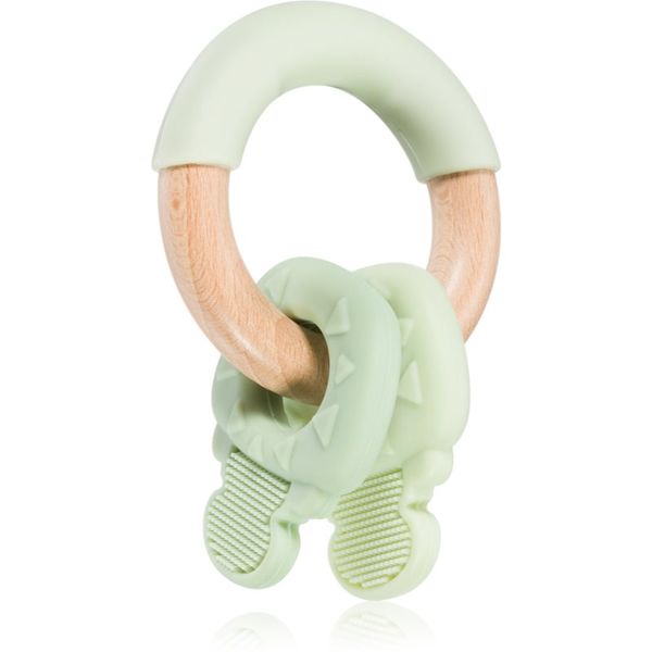 Kikkaboo Kikkaboo Silicone and Wood Teether Keys grizalo Mint 1 kos