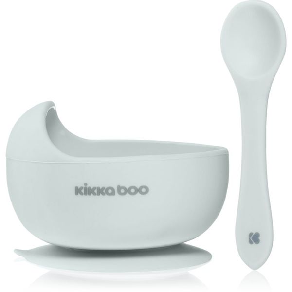 Kikkaboo Kikkaboo Silicone Bowl with Spoon silikonska posoda z žličko 4 m+ Blue 2 kos