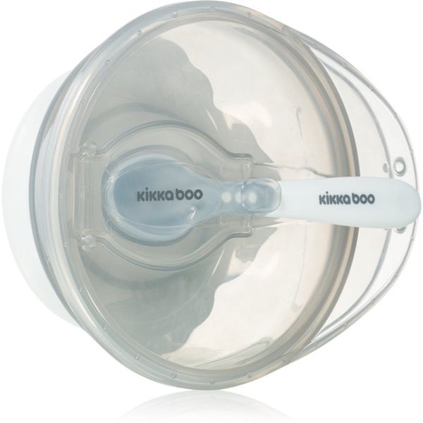 Kikkaboo Kikkaboo Suction Bowl with Spoon skledica z žličko s pokrovčkom 4 m+ Blue 1 kos