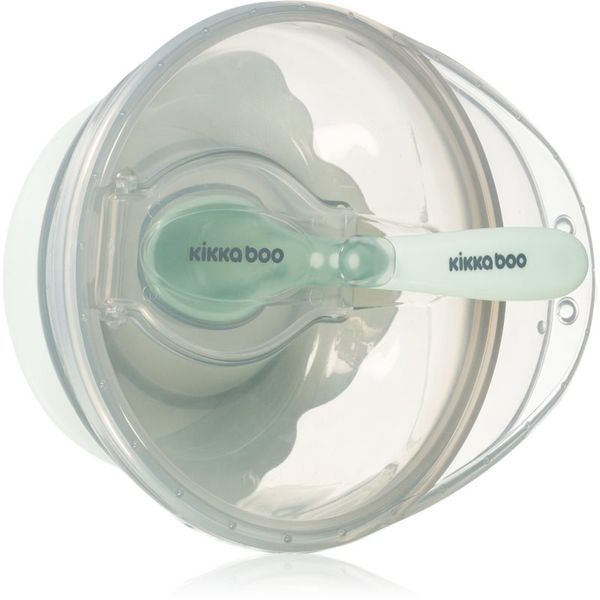 Kikkaboo Kikkaboo Suction Bowl with Spoon skledica z žličko s pokrovčkom 4 m+ Mint 1 kos