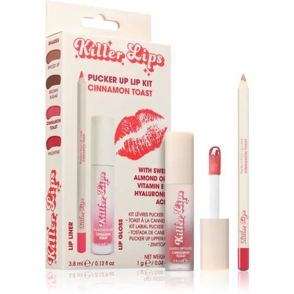 Killer Lips Killer Lips Pucker Up Lip Kit set za ustnice za ženske Cinnamon Toast