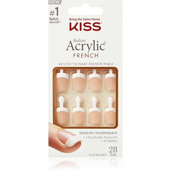 KISS KISS Acrylic French Kit umetni nohti 28 kos