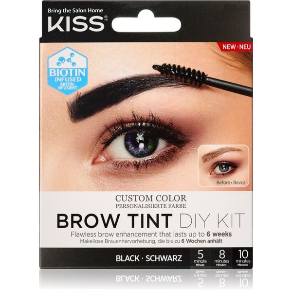 KISS KISS Brow Tint DIY Kit barva za obrvi odtenek Black 20 ml