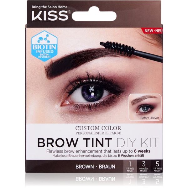 KISS KISS Brow Tint DIY Kit barva za obrvi odtenek Brown 20 ml