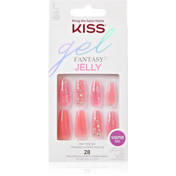 KISS KISS Gel Fantasy Jelly umetni nohti Be Jelly 28 kos