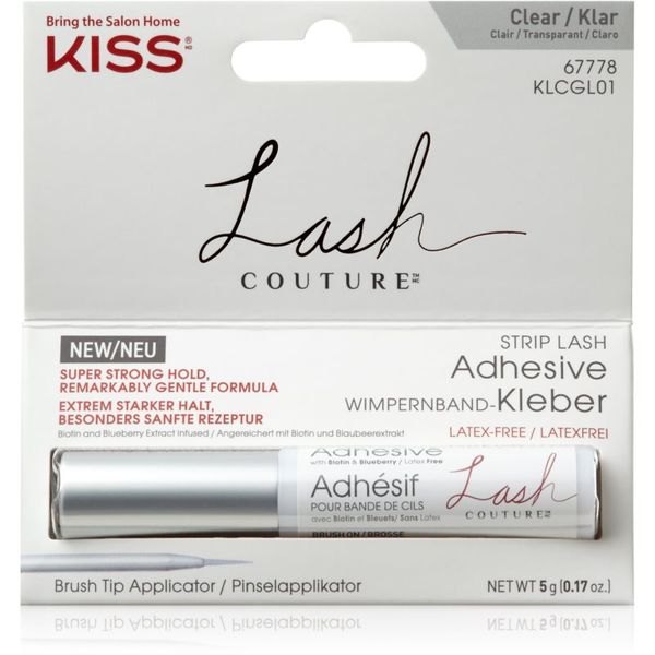 KISS KISS Lash Couture lepilo za umetne trepalnice z aplikatorjem odtenek White 5 g