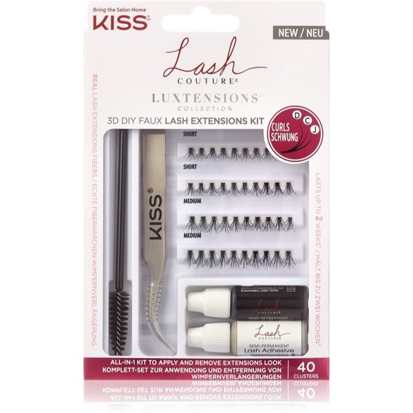 KISS KISS Lash Couture LuXtensions set pripomočkov za nanos umetnih trepalnic 40 kos