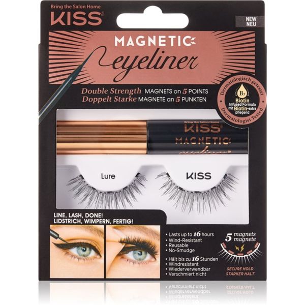 KISS KISS Magnetic Eyeliner & Eyelash Kit magnetne trepalnice 01 Lure 1 pair