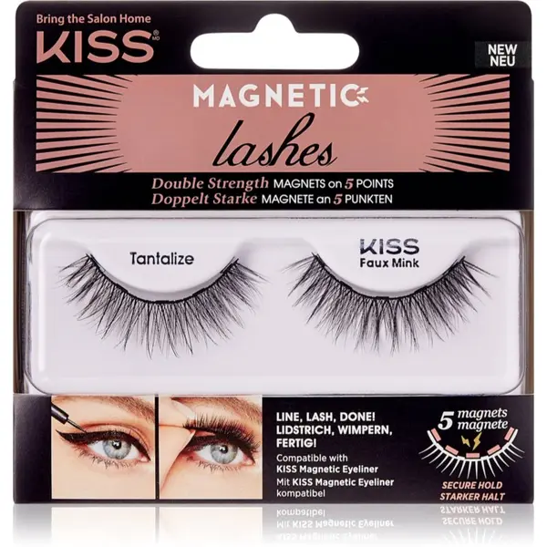 KISS KISS Magnetic Lashes trepalnice za nanos na magnetno linijo 04 Tantalize 1 par