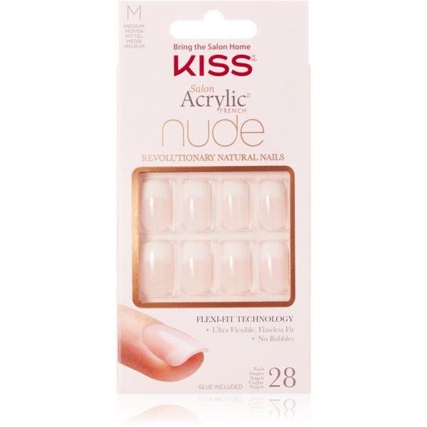 KISS KISS Nude Nails Cashmere umetni nohti medium 28 kos