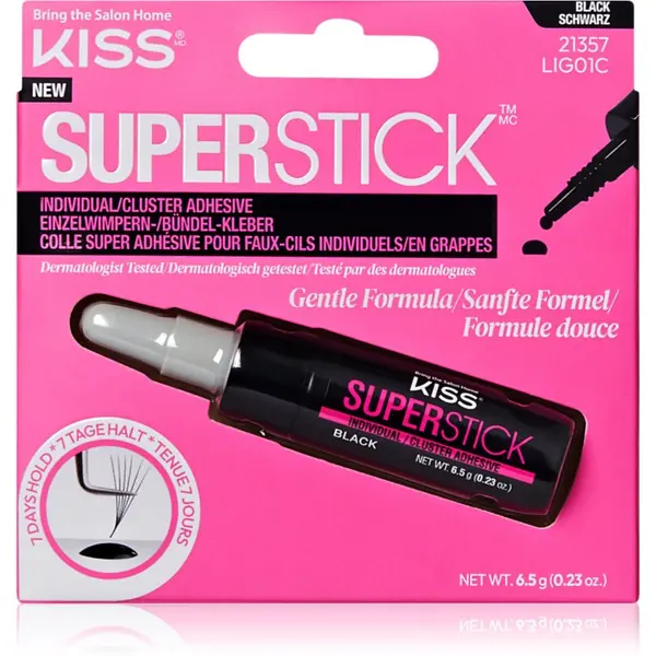KISS KISS Superstick Glue lepilo za umetne trepalnice Black 6.5 g