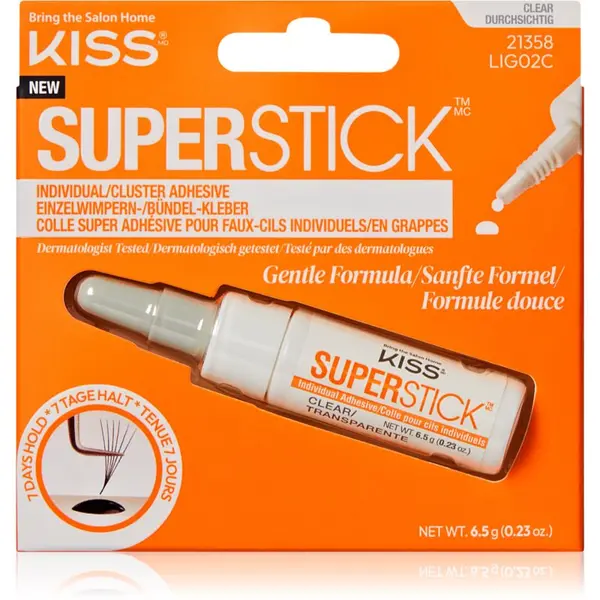 KISS KISS Superstick Glue lepilo za umetne trepalnice Clear 6.5 g