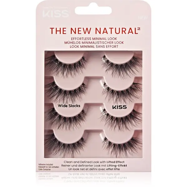 KISS KISS The New Natural Effortless Minimal Look umetne trepalnice Wide Slacks 8 kos