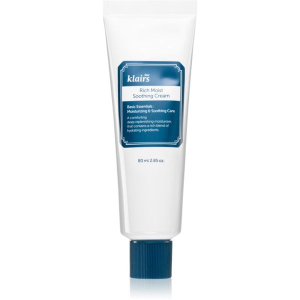 Klairs Klairs Rich Moist Soothing Cream intenzivno vlažilna in mehčalna krema 80 ml