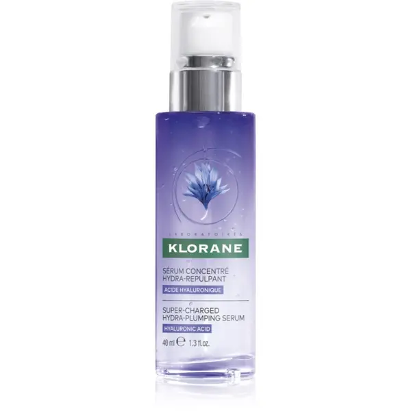 Klorane Klorane Cornflower Super-Charged Hydra-Plumping Serum aktivni serum za posvetlitev in glajenje kože 40 ml