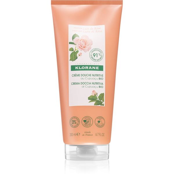 Klorane Klorane Cupuaçu Bio Lait de Rose hranilni gel za prhanje 200 ml