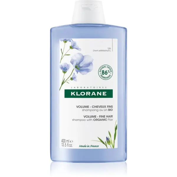 Klorane Klorane Flax Fiber Bio šampon za fine in tanke lase 400 ml
