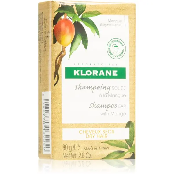 Klorane Klorane Mango Shampoo Bar trdi šampon za prehrano in sijaj 80 g