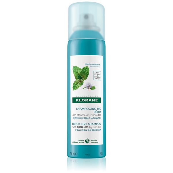 Klorane Klorane Organic Mint suhi šampon za lase, izpostavljene onesnaženemu ozračju 150 ml