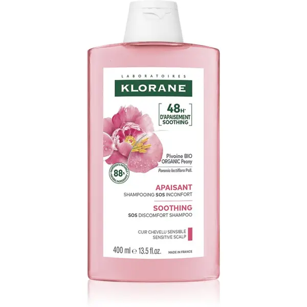 Klorane Klorane Peony Soothing Sensitive Hair Scalp Shampoo šampon za občutljivo lasišče 400 ml