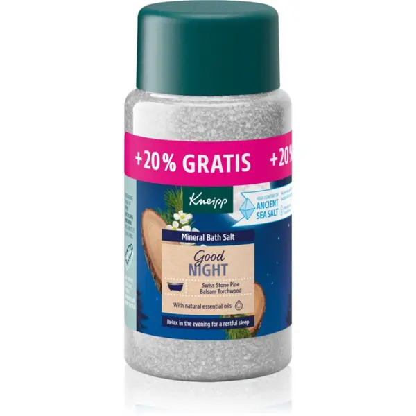 Kneipp Kneipp Good Night sol za kopel Swiss Stone Pine & Balsam Torchwood 600 g