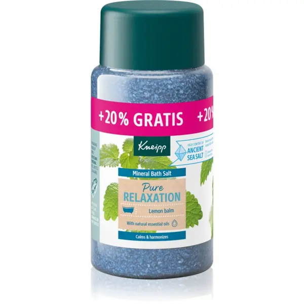 Kneipp Kneipp Pure Relaxation sol za kopel Lemon Balm 600 g