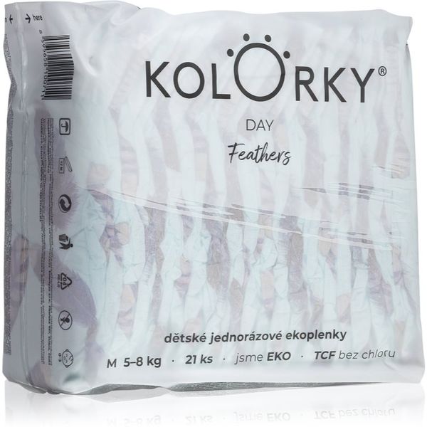 Kolorky Kolorky Day Feathers ekološke plenice za enkratno uporabo velikost M 5-8 Kg 21 kos