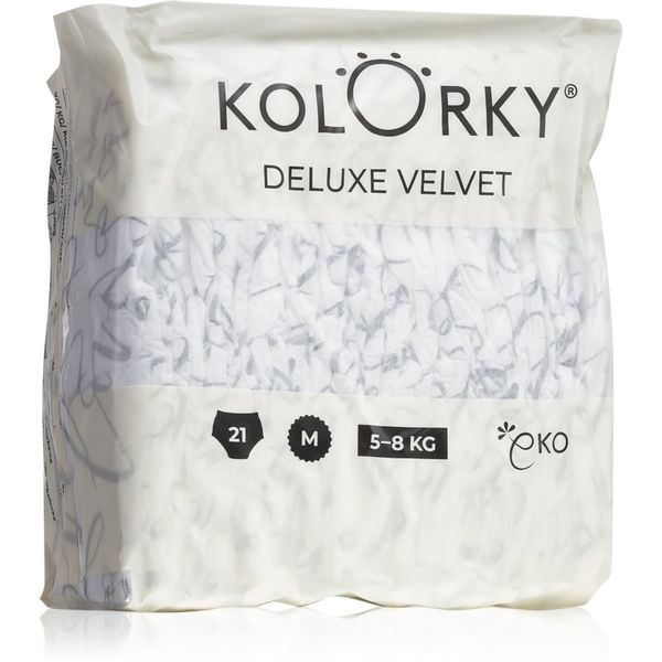 Kolorky Kolorky Deluxe Velvet Love Live Laugh ekološke plenice za enkratno uporabo velikost M 5-8 Kg 21 kos