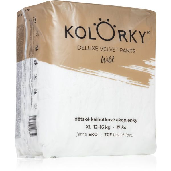 Kolorky Kolorky Deluxe Velvet Pants Wild hlačne plenice za enkratno uporabo velikost XL 12-16 Kg 17 kos