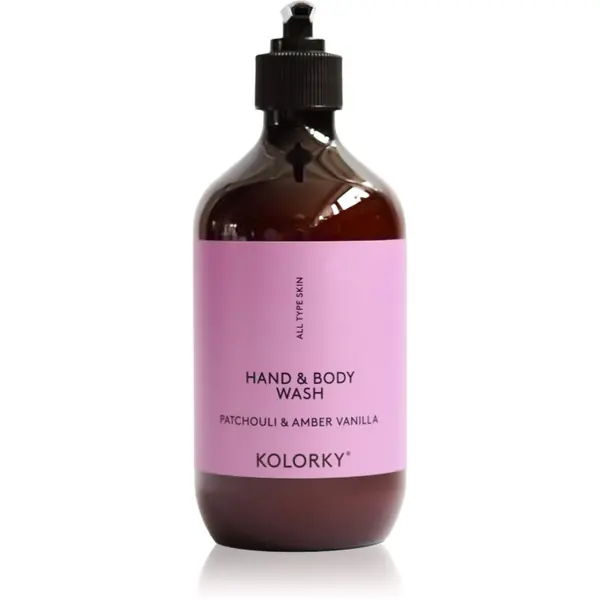 Kolorky Kolorky Hand & Body Wash gel za umivanje za roke in telo Patchouli &Amber Vanilla 490 ml