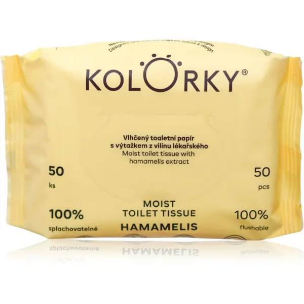 Kolorky Kolorky Moist Toilet Tissue Hamamelis vlažilni toaletni papir 50 kos