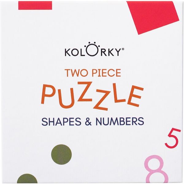 Kolorky Kolorky Puzzle Two Piece Shapes & Numbers sestavljanka 10 kos