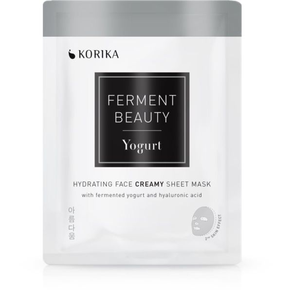 KORIKA KORIKA FermentBeauty Hydrating Face Sheet Mask with Fermented Yogurt and Hyaluronic Acid vlažilna maska iz platna s fermentiranim jogurtom in hialuron