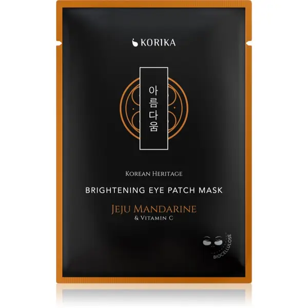 KORIKA KORIKA Korean Heritage Brightening Eye Patch Mask Jeju Mandarine & Vitamin C maska za posvetlitev za predel okoli oči 2 kos
