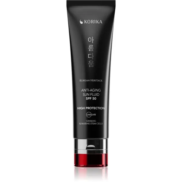 KORIKA KORIKA Korean Heritage Ginseng & Marine Stem Cells Anti-aging Sun Fluid SPF 50 zaščitni fluid proti staranju kože SPF 50 50 ml
