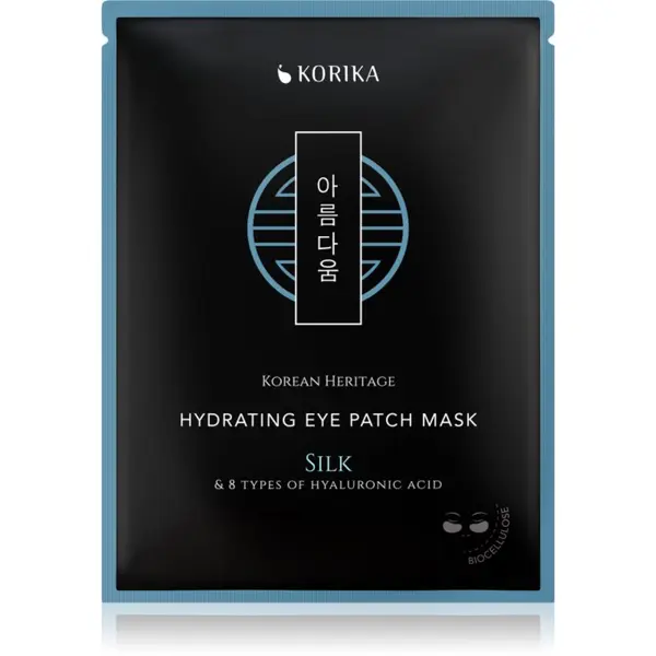 KORIKA KORIKA Korean Heritage Silk & 8 Types of Hyaluronic Acid Hydrating Eye Patch Mask vlažilna maska za predel okoli oči 2 kos