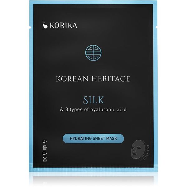 KORIKA KORIKA Korean Heritage Silk & 8 Types of Hyaluronic Acid Hydrating Sheet Mask vlažilna tekstilna maska Silk Hydrating sheet mask