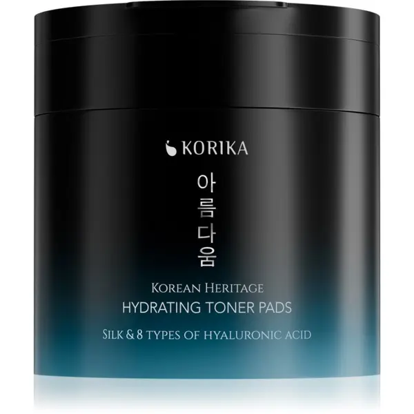 KORIKA KORIKA Korean Heritage Silk & 8 Types of Hyaluronic Acid Hydrating Toner Pads čistilne blazinice z vlažilnim učinkom 70 kos