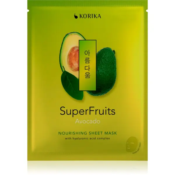 KORIKA KORIKA SuperFruits Avocado - Nourishing Sheet Mask hranilna tekstilna maska Avocado 25 g