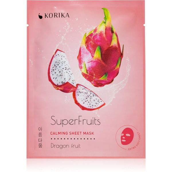 KORIKA KORIKA SuperFruits Dragon Fruit - Calming Sheet Mask pomirjevalna tekstilna maska Dragon fruit 25 g