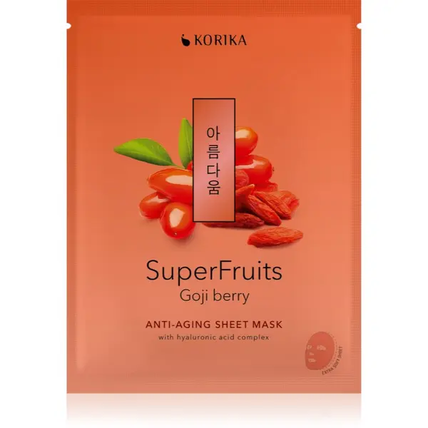 KORIKA KORIKA SuperFruits Goji Berry - Anti-aging Sheet Mask pomlajevalna maska za obraz 25 g