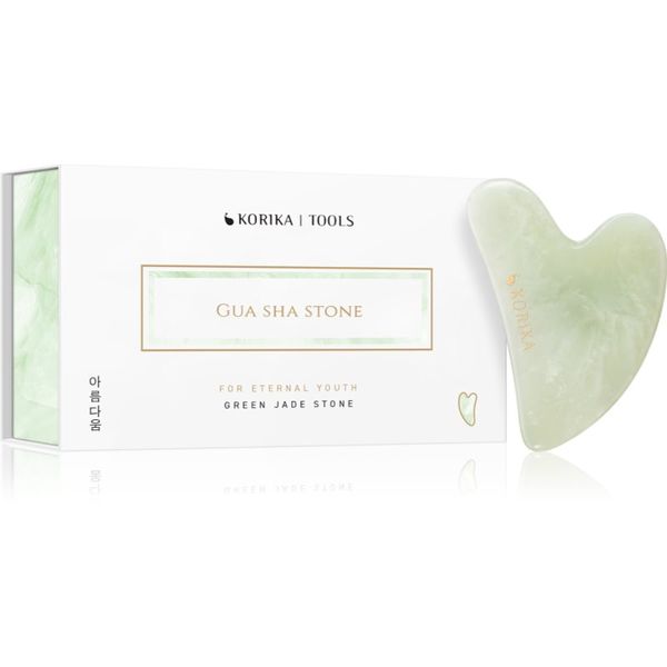 KORIKA KORIKA Tools Gua Sha Green Jade Stone pripomoček za masažo za obraz 1 kos