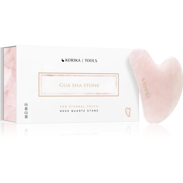 KORIKA KORIKA Tools Gua Sha Rose Quartz Stone pripomoček za masažo za obraz Gua Sha Quartz Pink 1 kos