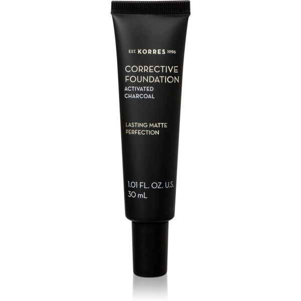 Korres Korres Activated Charcoal korektivni tekoči puder za dolgoobstojen učinek SPF 15 ACF1 30 ml