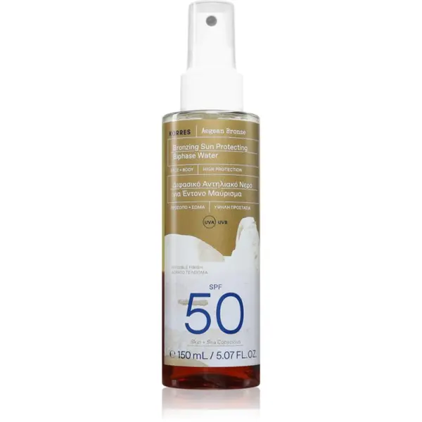 Korres Korres Aegean Bronze meglica z bronz učinkom za sončenje SPF 50 150 ml