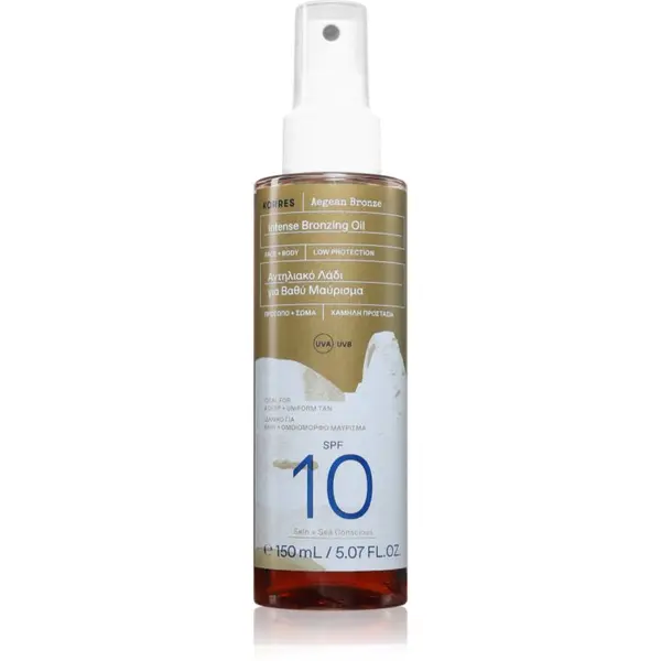 Korres Korres Aegean Bronze olje za sončenje za povečanje porjavelosti SPF 10 150 ml