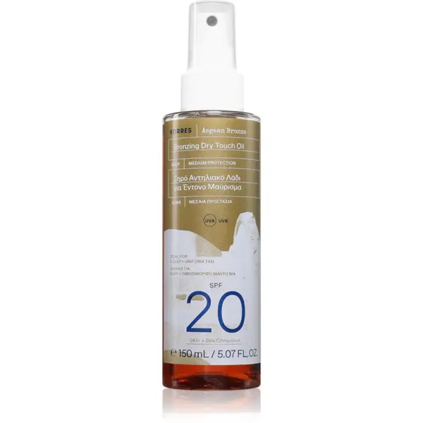 Korres Korres Aegean Bronze suho olje za povečanje porjavelosti SPF 20 150 ml